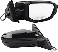 Vista 1 de Dasbecan Espejo lateral derecho del lado del pasajero compatible con Honda Civic 2016-2021, vidrio eléctrico no calentado, plegable manual, pintura