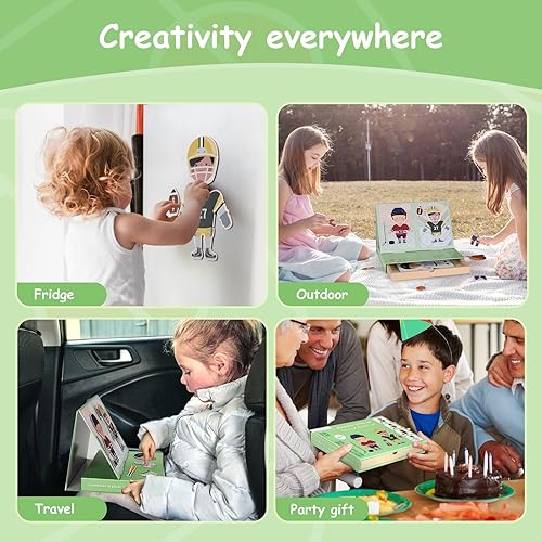 Miniatura 3 de BTB Sports Toys - Juego de muñecas magnéticas para disfrazarse, muñeca magnética deportiva, juego de simulación de deportes magnéticos, juguete