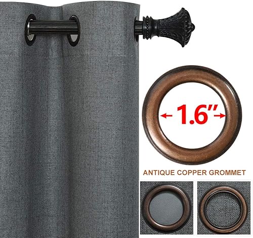 Miniatura 4 de GRALI-DECOR Panel de puerta de patio, extra ancho, con aislamiento térmico, 100% bloqueo de luz, cortina para puerta corrediza de vidrio, cortina de