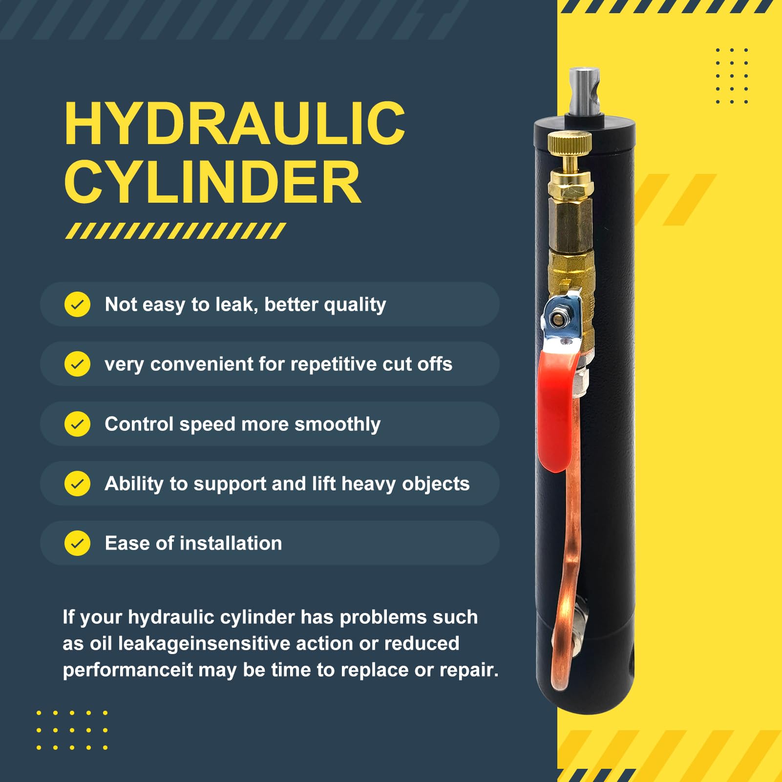 Cilindro hidráulico para sierra de cinta de corte de metal de 7 x 12 pulgadas compatible con BS-712N/BS-712R/BS-712B, cilindro de control hidráulico de alimentación descendente para sierra de cinta de