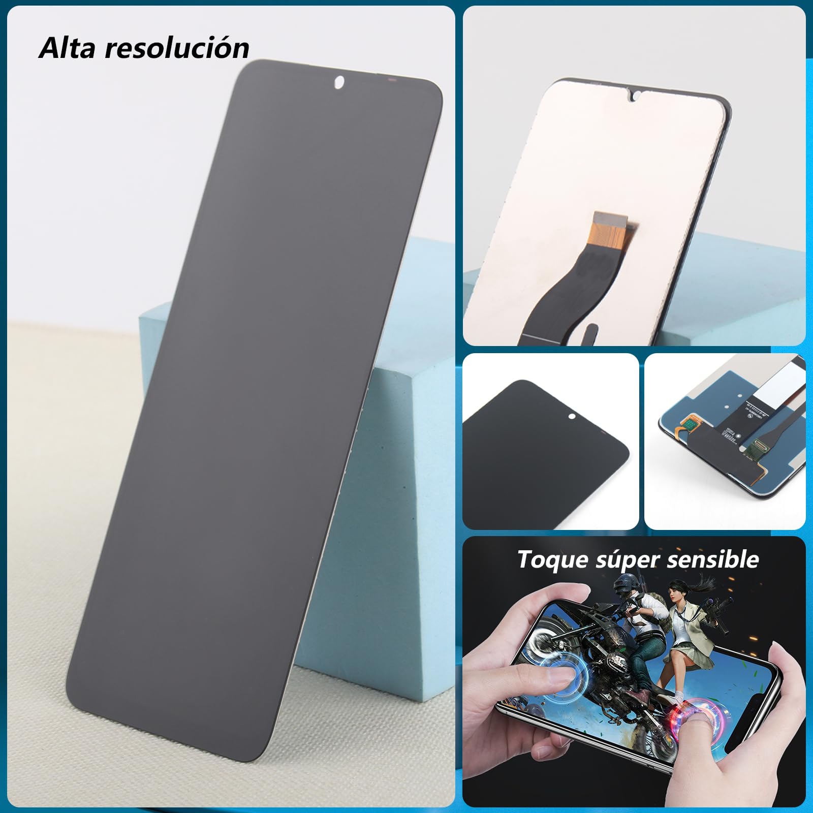 RongZy para Xiaomi Redmi 13C 23100RN82L LCD+Pantalla Táctil Digitalizador Asamblea Reemplazo +Reparación Herramientas(Negro)
