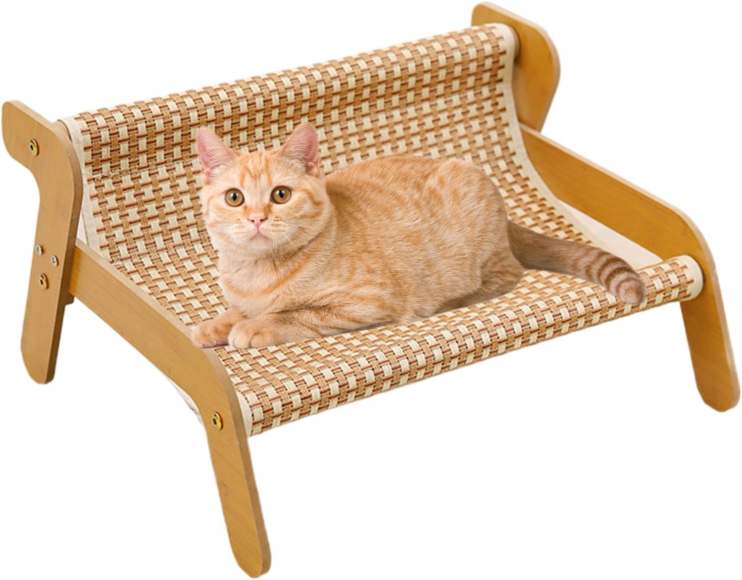 Cat Scratch Board Sofa, Sisal Scratch Couch, Wooden Scratcher for Cats, Furniture Claw Guard, Indoor Pet Activity Station, 54x44x28cm, for Home