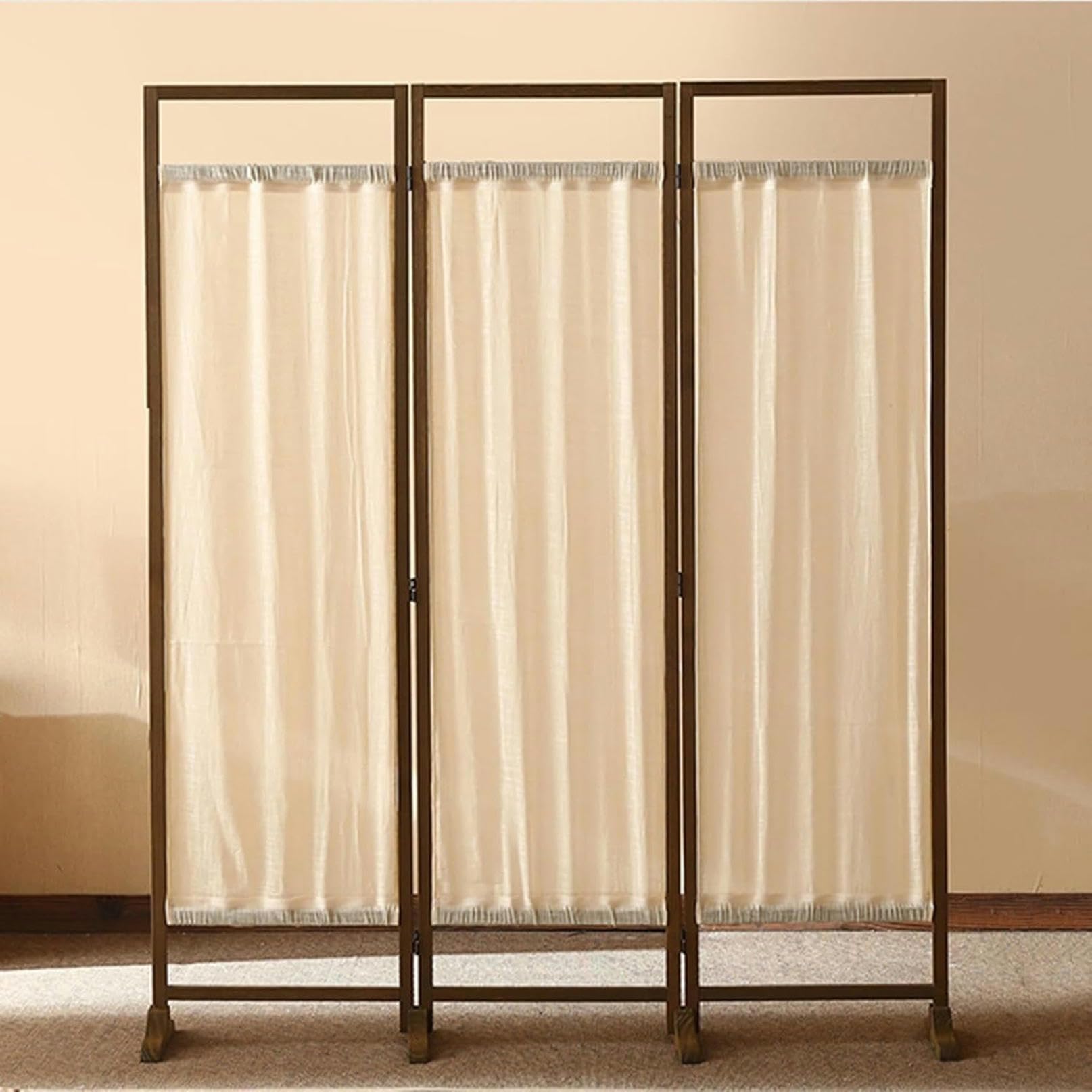 Mur de séparation de pièce en bois de 6 pieds avec tissu amovible pour intérieur