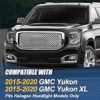 Vista 8 de Auto Dynasty Conjunto de faros LED DRL compatible con GMC Yukon XL 2015-2020, reemplazo de faros delanteros de haz bajo con proyector con luces LED