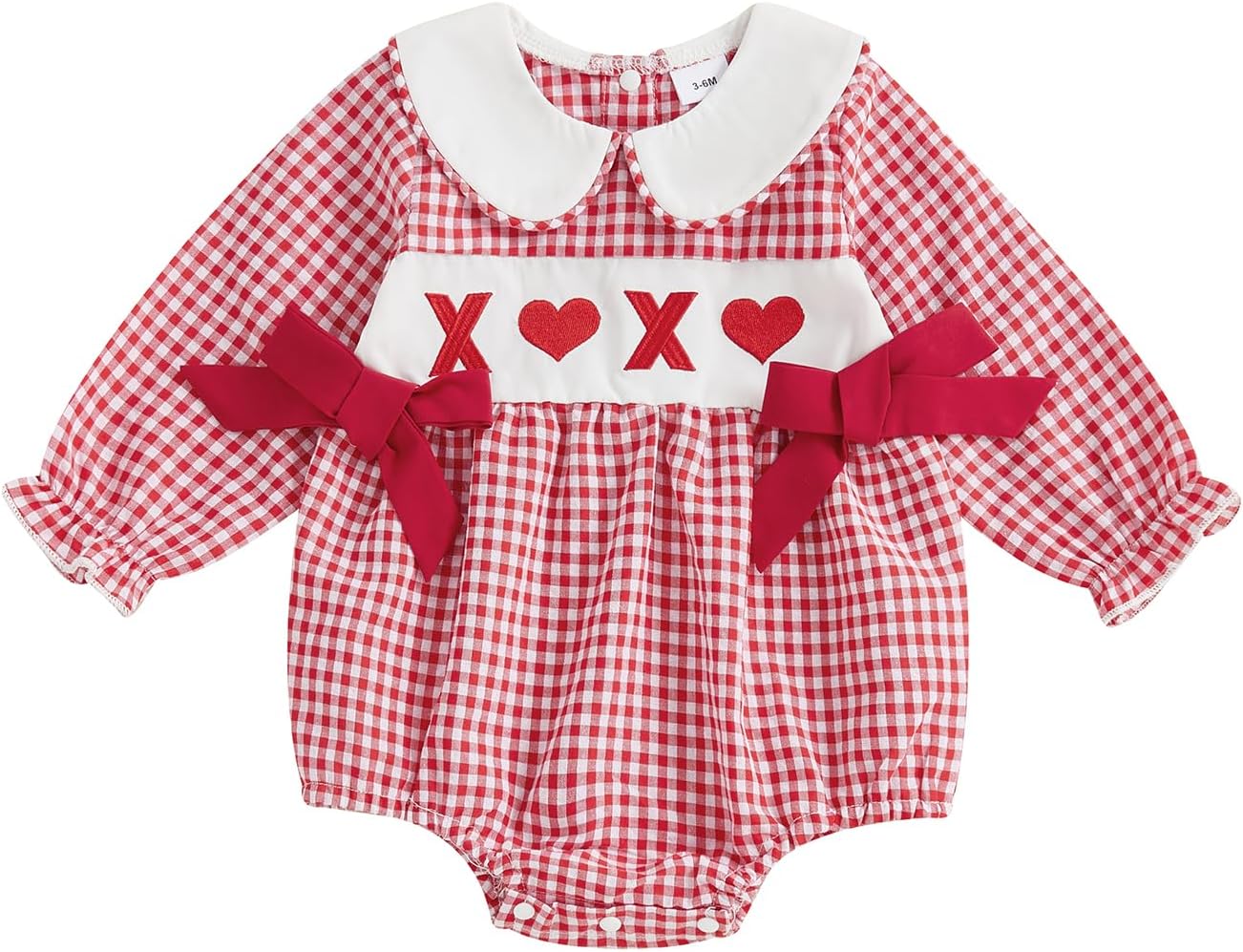 My First Valentines Day Baby Girl Outfit Love Heart Smocked Bubble Romper Onesie Newborn Baby Valentines Clothes