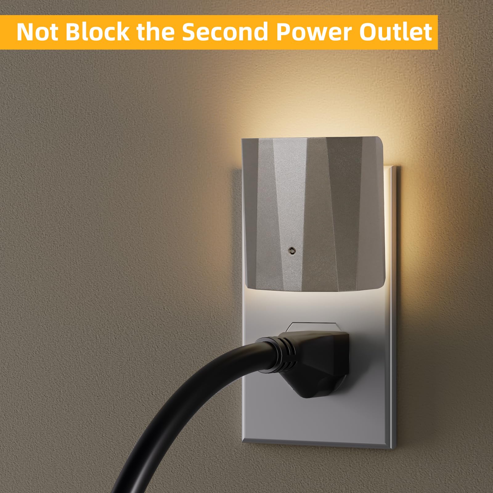 Dawnrise Plug-in-Nachtlichter für die Wand, Nachtlicht von Sonnenaufgang bis Dämmerung mit 3000 K/5 lm, dekorative Nachtlichter für Schlafzimmer, Kinderzimmer, Flur, Wohnzimmer,