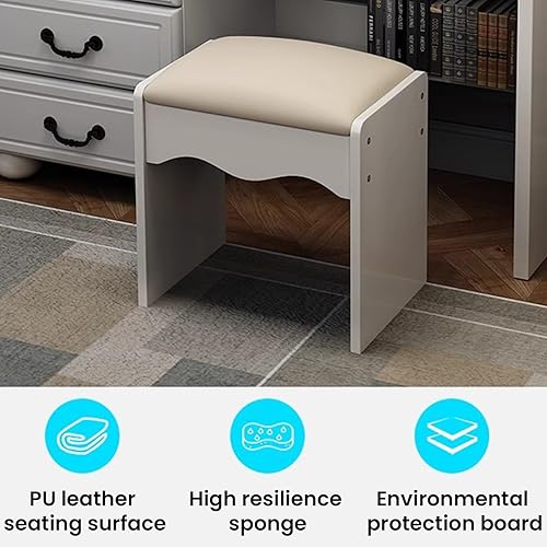 Miniatura 5 de Escritorio de tocador con espejo y luces, escritorio de maquillaje con espejo iluminado deslizante, escritorio de maquillaje de espejo estrecho con