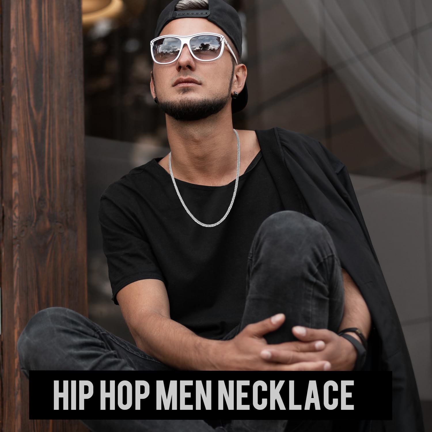 Solid 18K Over 925 Sterling Silver Chain for Men Women, 4mm Cuban Link Necklace, Hip-Hop & Cool Style, 16-26 Inch - Image 6