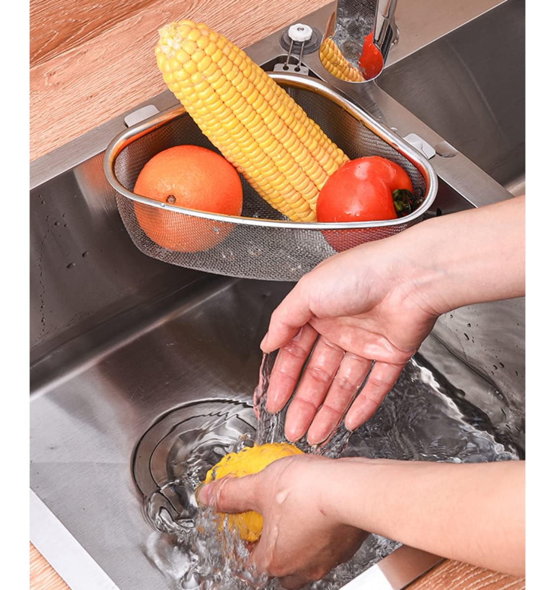 Scolapasta Da Lavello In Acciaio Inox - Filtro Multiuso Per Cucina - Foto 8