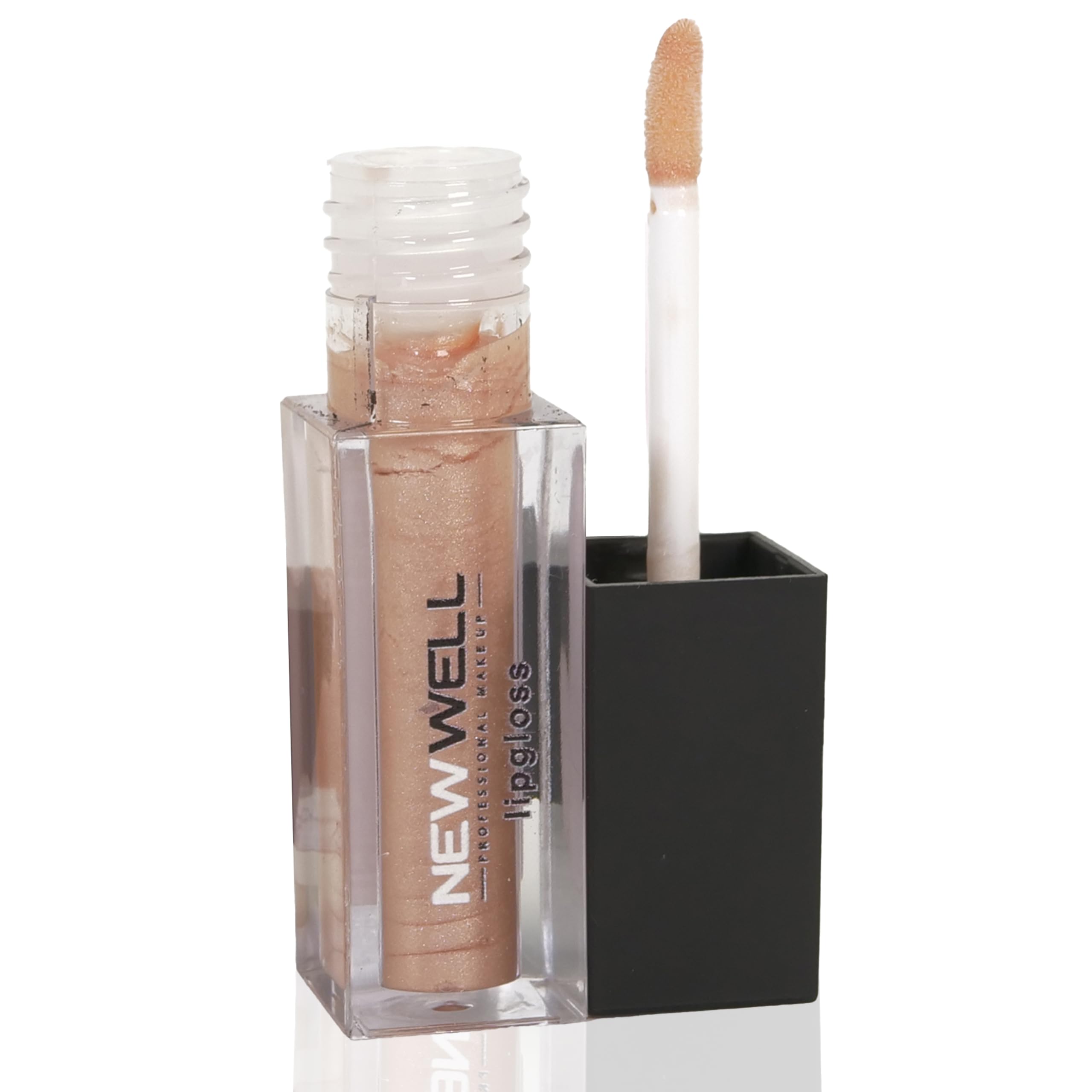 Newwell Shiny Lip Gloss - 24 Hours Hold - For Full-Like Lips - Moisturising - Vegan - Colour: Light Brown - 03