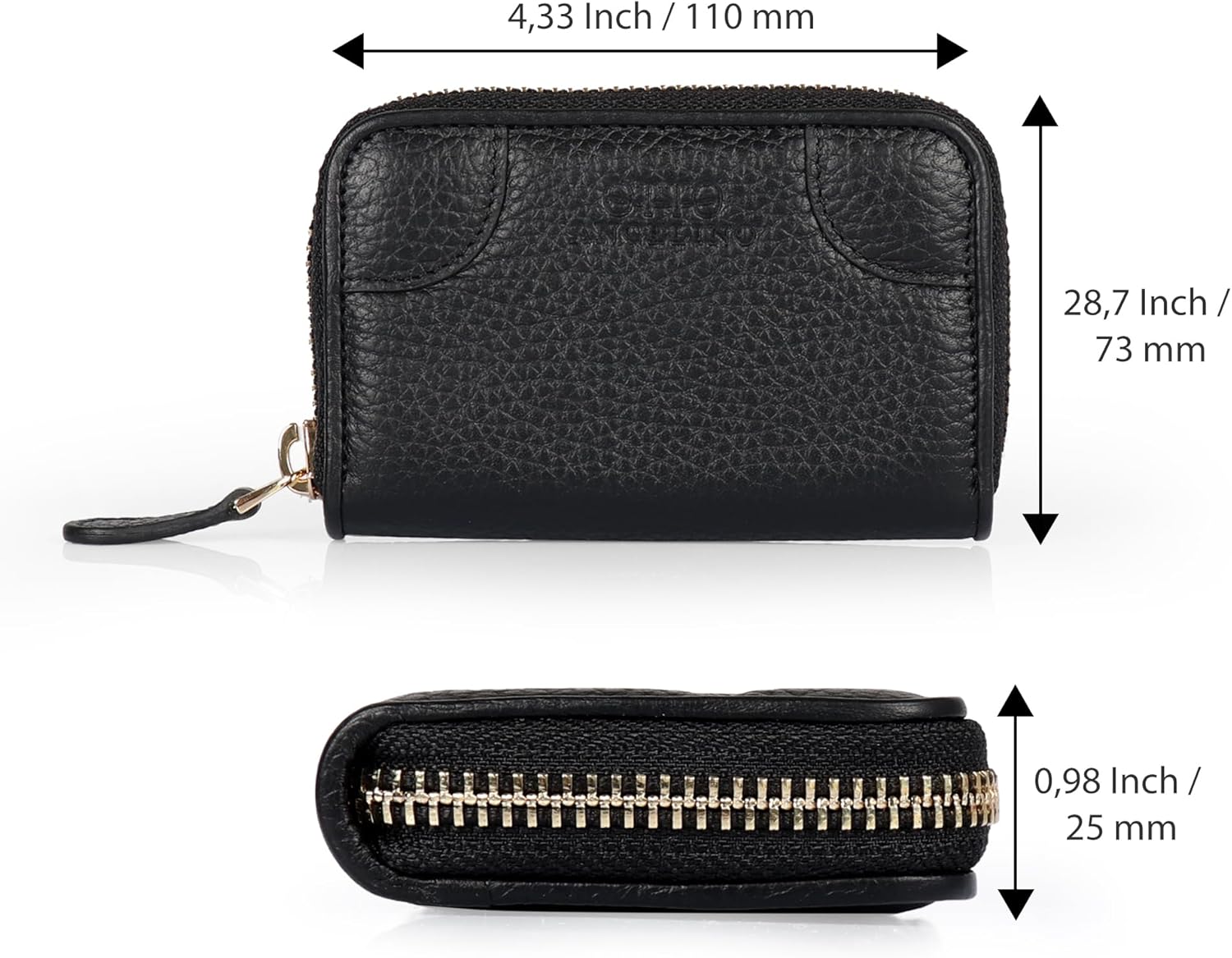 Otto Angelino Genuine Leather Coin and Credit Card Wallet - RFID Blocking – Unisex - Image 2