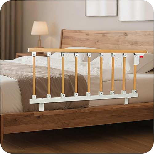 Mybow Rieles de cama para adultos mayores, barandilla de cama plegable para personas mayores, riel de asistencia de mesita de noche, barra de apoyo