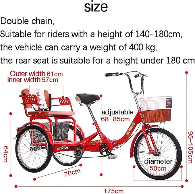 Triciclo de carga para adultos bicicleta urbana 20 pulgadas miniatura 3