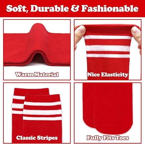 Miniatura 3 de Calcetines de fútbol para niños, calcetines de fútbol para niñas, calcetines de fútbol para niños, calcetines de tubo con rayas para niños pequeños