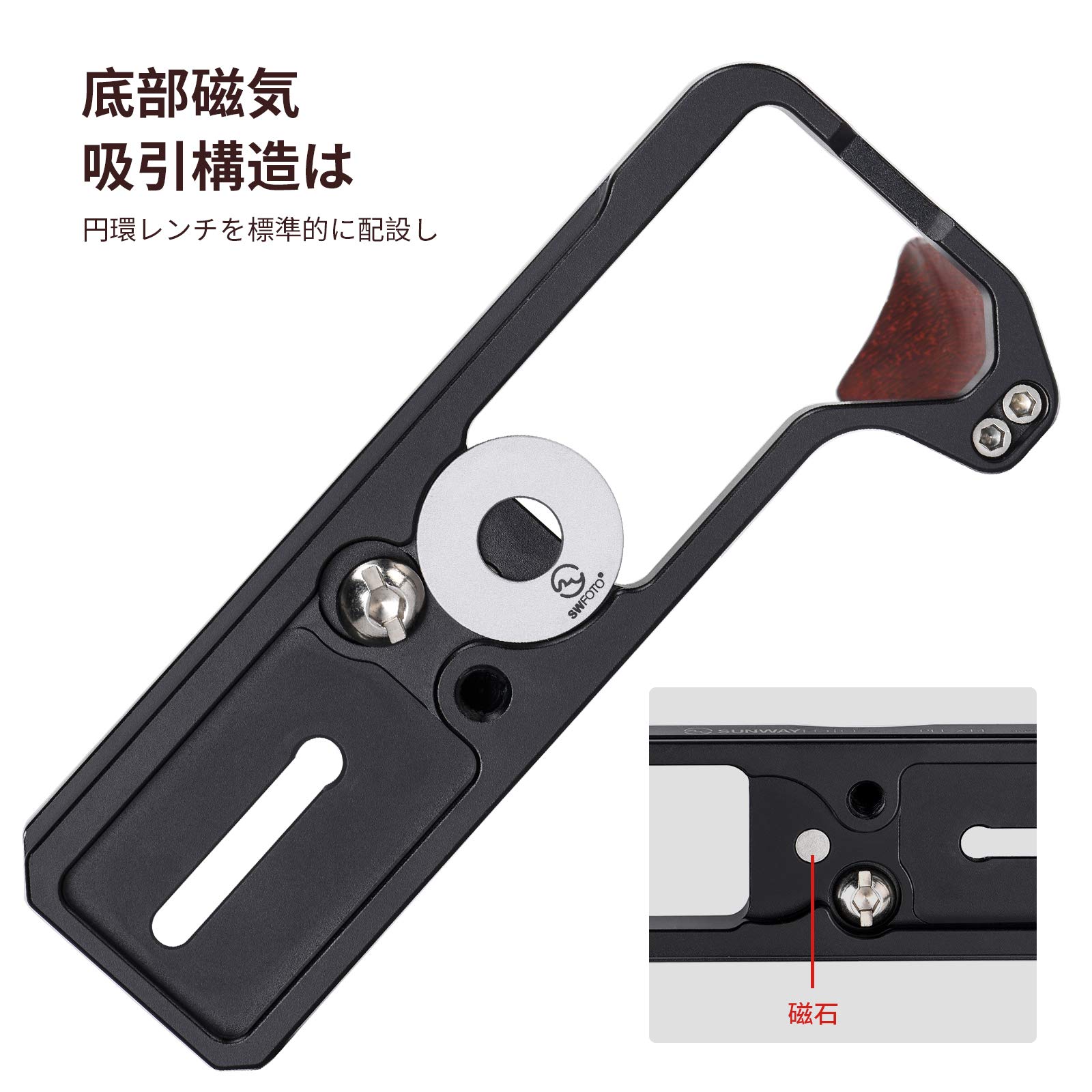 Amazon | SWFOTO カメラウッドグリップ/ハンドグリップ PF-XT4