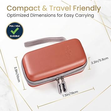 Insulated Travel Case for 2 Zepbound or Mounjaro Pens, Gray | TSA Approved Ice Pack, Discreet Design, Custom-Fit Interior, Shock Resistant, Easy to Wipe Clean, Travel Ready