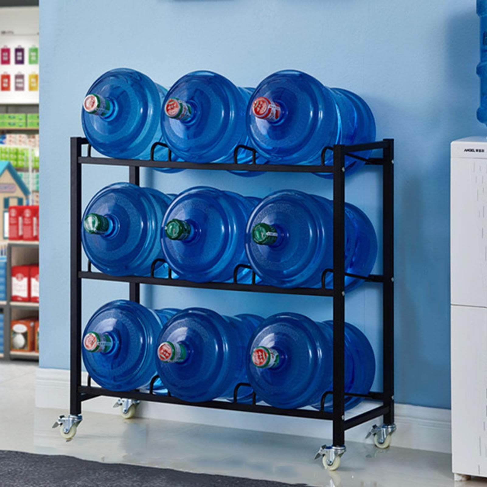 Mensola portabottiglie e Organizer, Resistente scaffale Staccabile a Doppia Fila per Cucina, Ufficio, casa