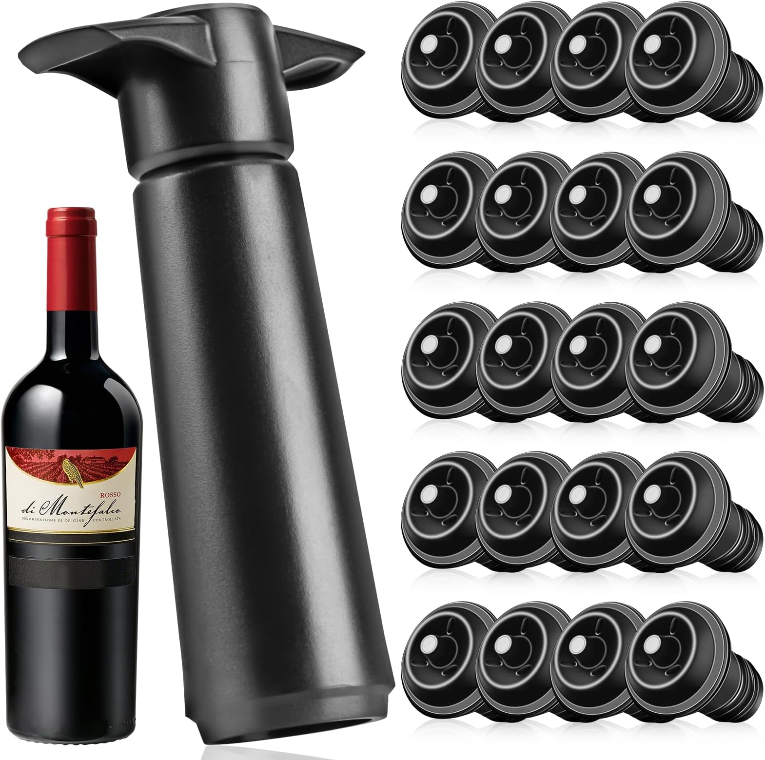 VINVOLI Wine Preserver Set New 2024 Wine Vacuum Pump with