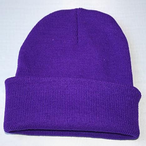 Solid Skull Cap Winter Ski Hat(Purple 