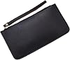 Women's Long Wallet Wallet Women Mobile Phone Bag Female Card PU Leather Long Womens Wallets and Purses Ladies Slim Holder PurseBlack