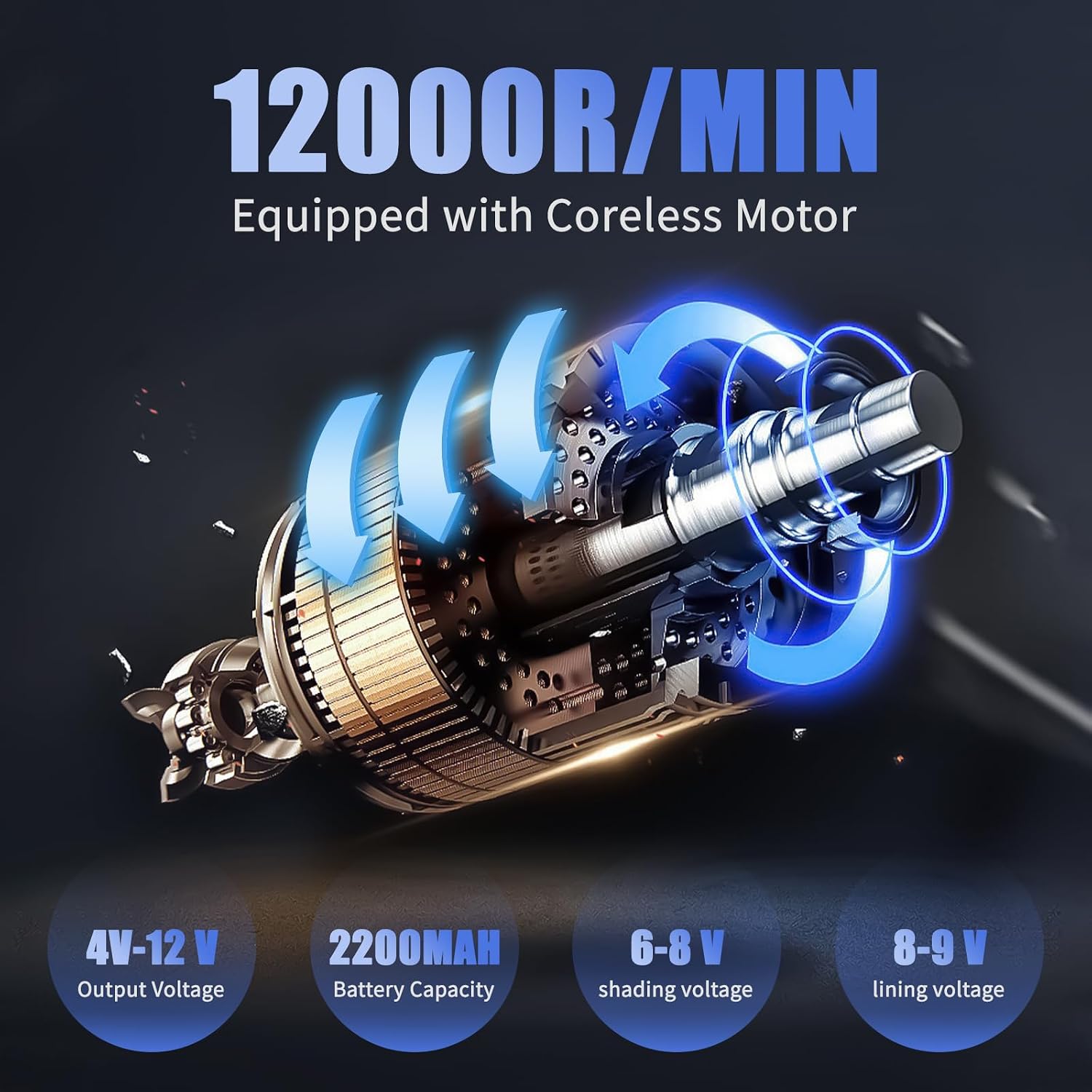 Wireless Tattoo Machine Kit, Rechargeable Rotary Tattoo Pen Kit (K6022-B)