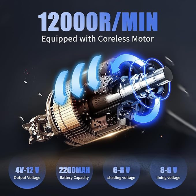 Kit Máquina Tatuar Rotativa Pen INKCHUM K6022 Recargable miniatura 4