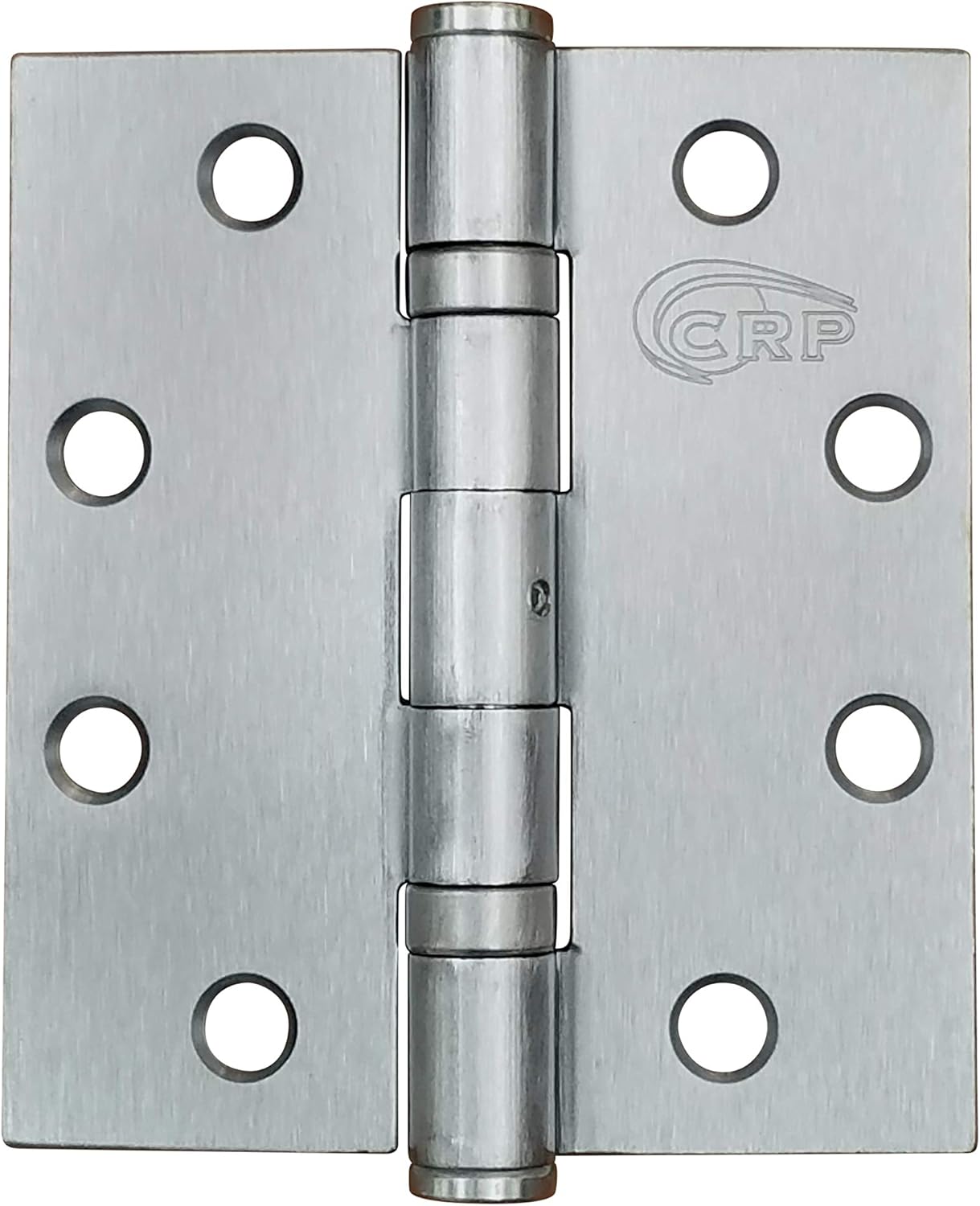Hinge Outlet Heavy Duty Commercial Ball Bearing Door Hinges, 4.5 Inch x 4 Inch, Satin Chrome, Non Removable Pin, 2 Pack