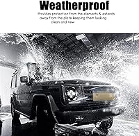 Vista 5 de Zone Tech - Protectores transparentes para marco de matrícula, paquete de 2 protectores de burbujas para todo tipo de clima, se adapta a cualquier