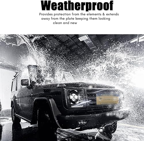 Miniatura 5 de Zone Tech - Marco transparente para matrícula, protectores de burbujas, paquete de 2 unidades, se adapta a placas estándar, protege las placas