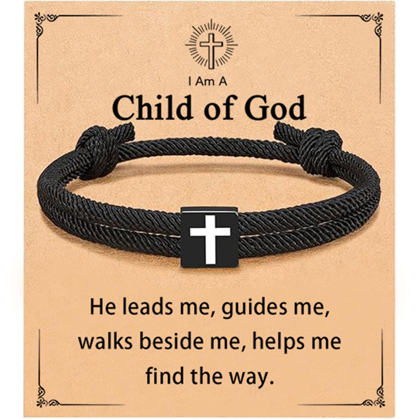 Meliatomia Baptism Gifts for Boys,Braided Rope Cross Bracelet for Kids,First Communion Gifts Boys Christian Christening Graduation