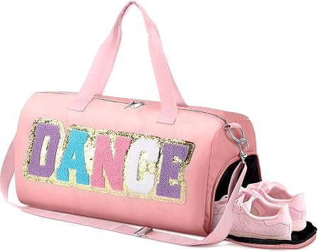 22L Large Dance Duffle Bag for Women Back to School Gym Bag,Pink