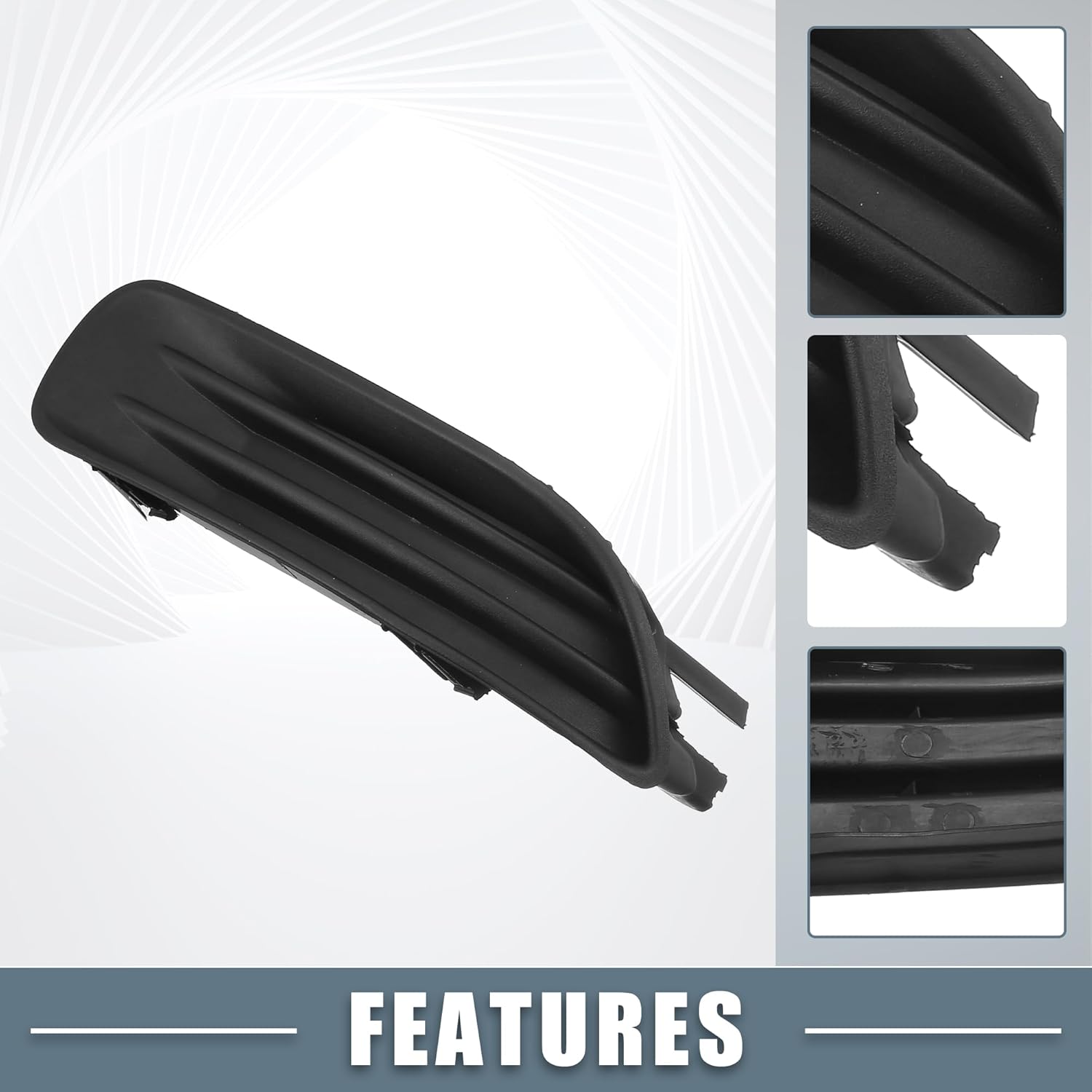 Left Right Side Fog Light Grille Cover Trim NO.5212702070/5212802060 for Toyota Corolla 2003 2004 2005 Black 1 Pair