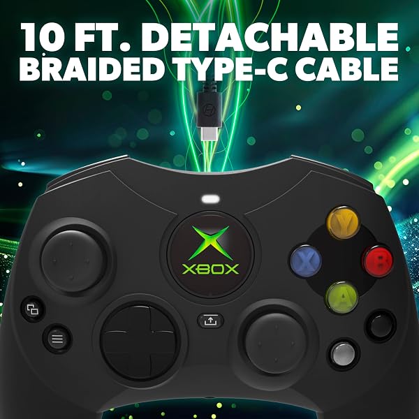 Hyperkin DuchesS 有線コントローラー(ブラック)|Xbox Series X|S/Xbox One/Windows 10|11 対応|懐かしさと進化が融合したXbox公式ライセンスモデル - 5