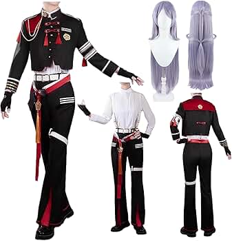 にじさんじ 長尾景 三華の樂 コスプレ 衣装 ウィッグ 靴 フルセット