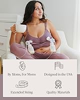 Vista 46 de Kindred Bravely Sublime - Brasier de bombeo manos libres, brasier ajustable para bombeo y lactancia con EasyClip para todos los extractores de leche