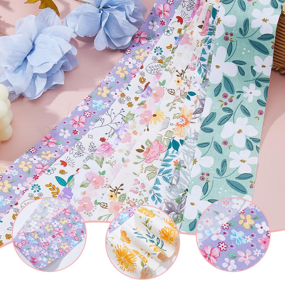 DICOSMETIC 40 pezzi Jelly Roll Tessuto QuiltStripe Floreale Tessuto Strisce di Cotone Bundle Per Cucito Artigianato Coperte Tappeti Arredamento Casa