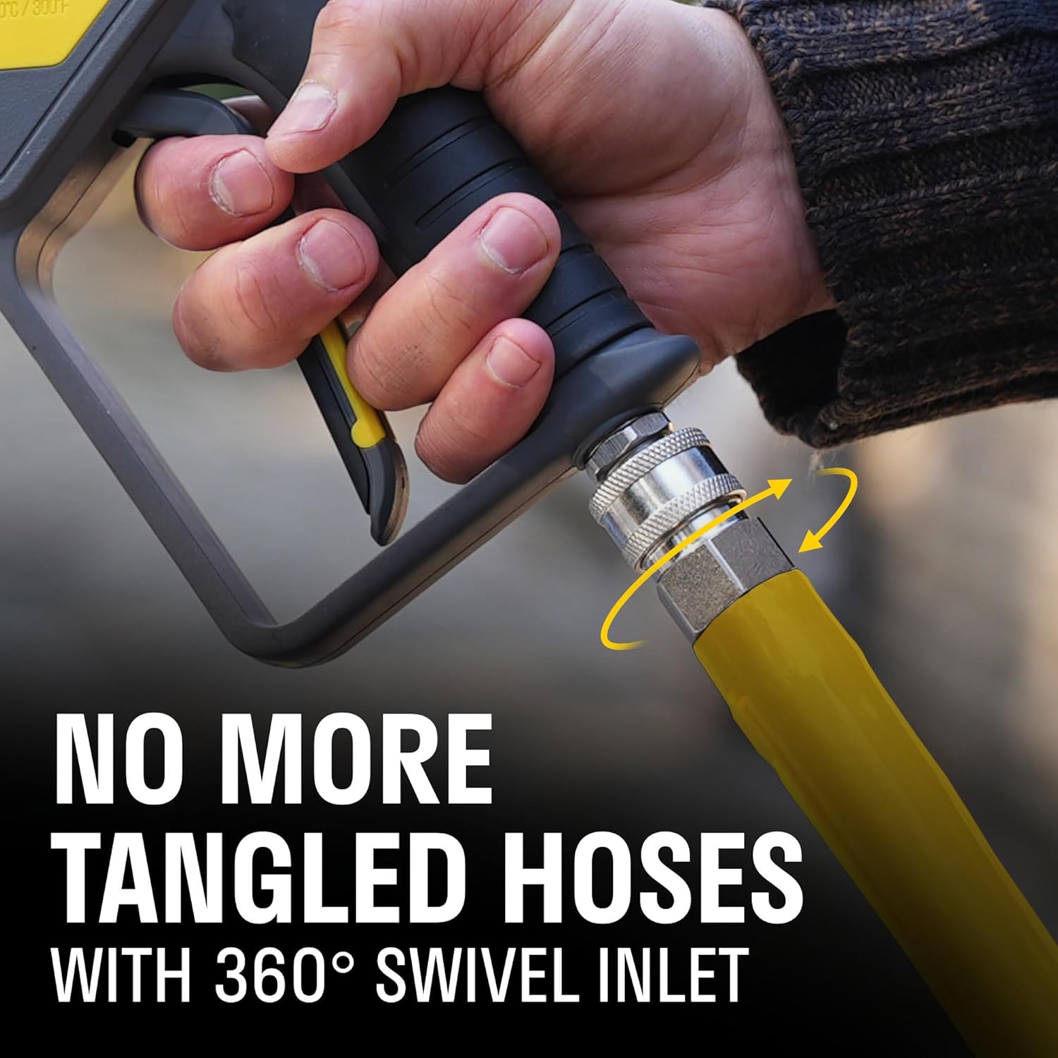 ACTIVE Pressure Washer Gun + 50ft Steel Braided Pressure Washer Hose for all types of Pressure Washers