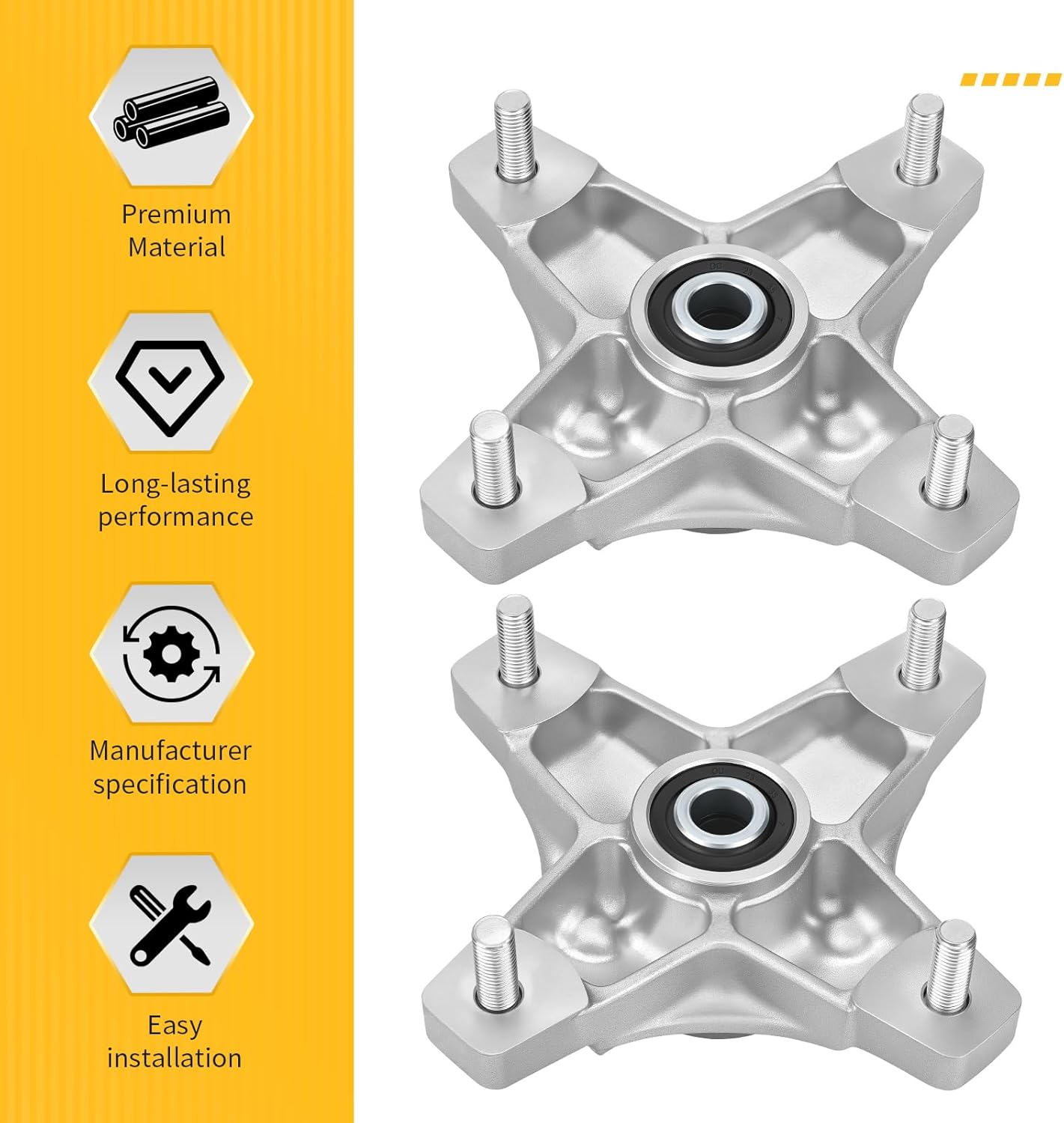 M MATI Front Left and Right Wheel Hub for Honda TRX250X TRX400X 2009-2020 Sportrax TRX250EX TRX400EX 2001-2008 44615-HN6-A20 44615-HN6-000