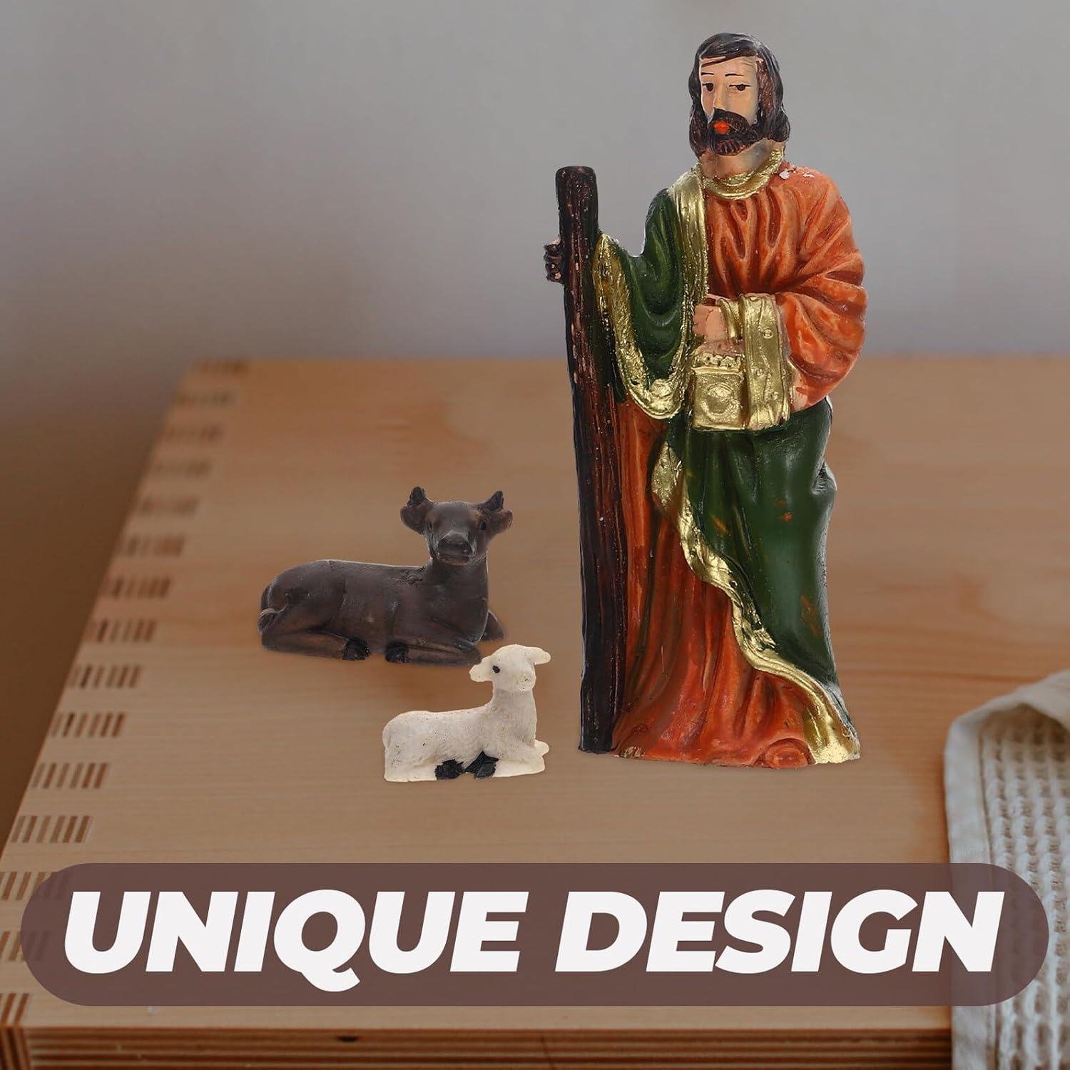 BESTOYARD Resin Nativity Set 10pcs Jesus Birth Christmas Figurines Decorative Holy Family Manger Scene Ornaments for Holiday Tabletop Seasonal Home Décor