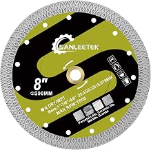 Diamond Tile Disc 200 mm - X Mesh Cutting Disc for Ceramic Tiles Porcelain Marble Artificial Stone for Circular Saw SANLEETEK