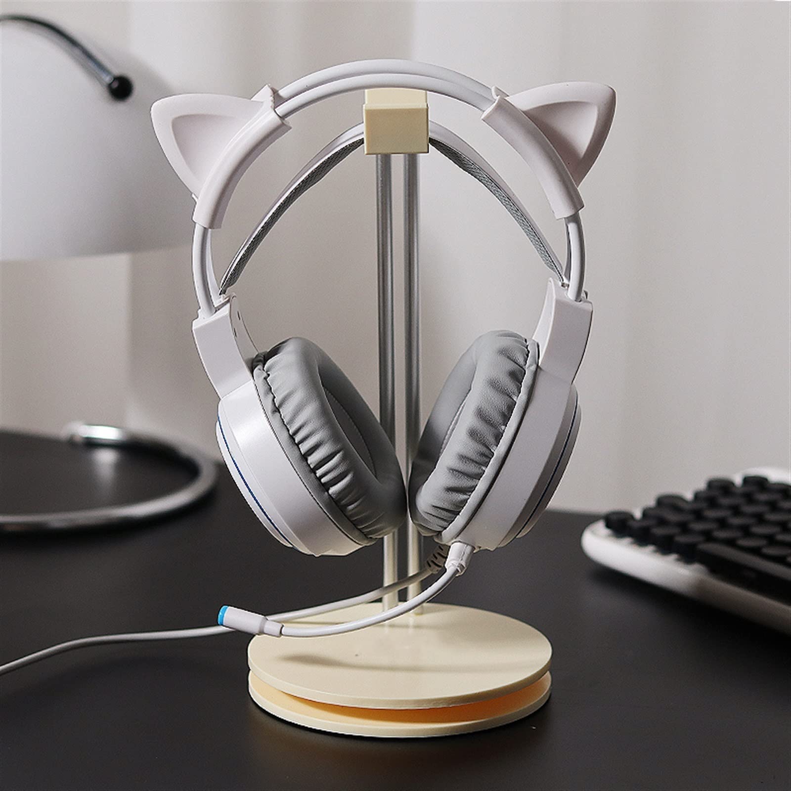 Mensola da scrivania in ABS con base antiscivolo Supporto for cuffie for PC sopra l'orecchio