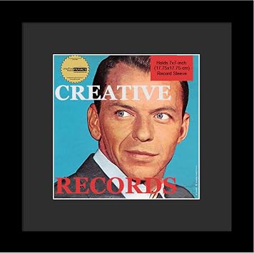 Creative Picture Frames 7x7-inch Single Cover Record Frame with Black Mat Displays 7" 45 rpm Vinyl Sleeve Art Includes Hanger