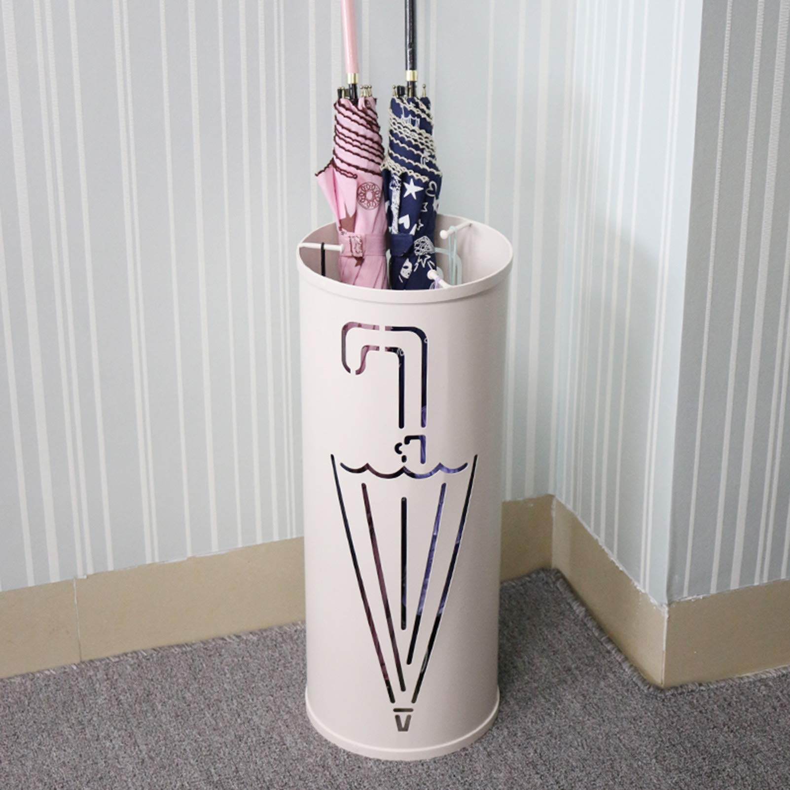 Organisateur de parapluies beige pour éviter les sols mouillés