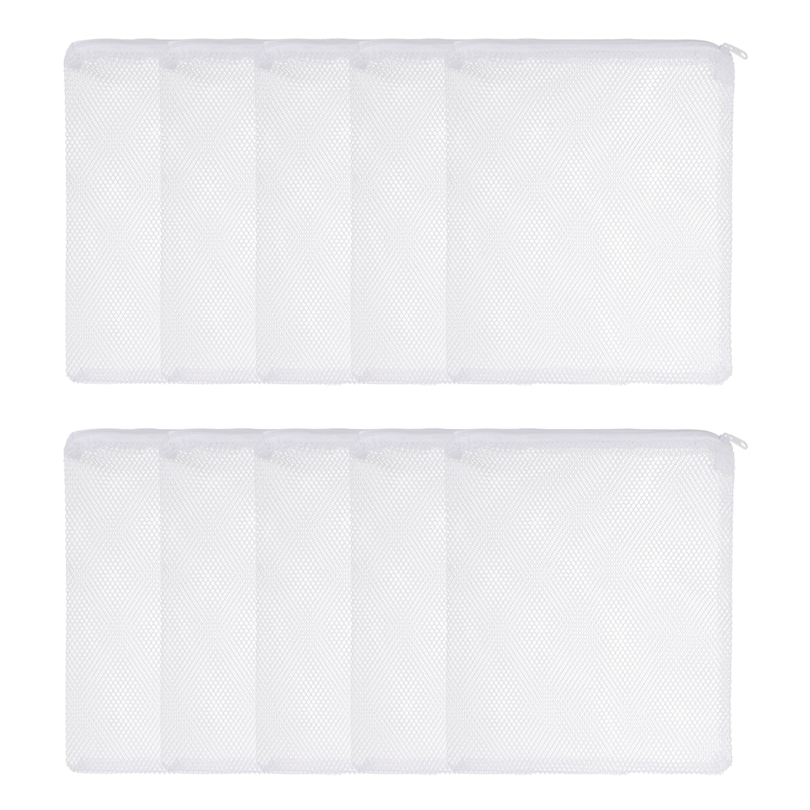 sourcing map Aquarium Filter Media Bags, Fish Tank Fine Mesh Bag with Zipper Reusable Versatile 12 x 10.2Inch, (White, 10Pcs), Intend for Fish Tank/Aquarium/Pond/Activated Carbon/Ceramic Rings โ image 1