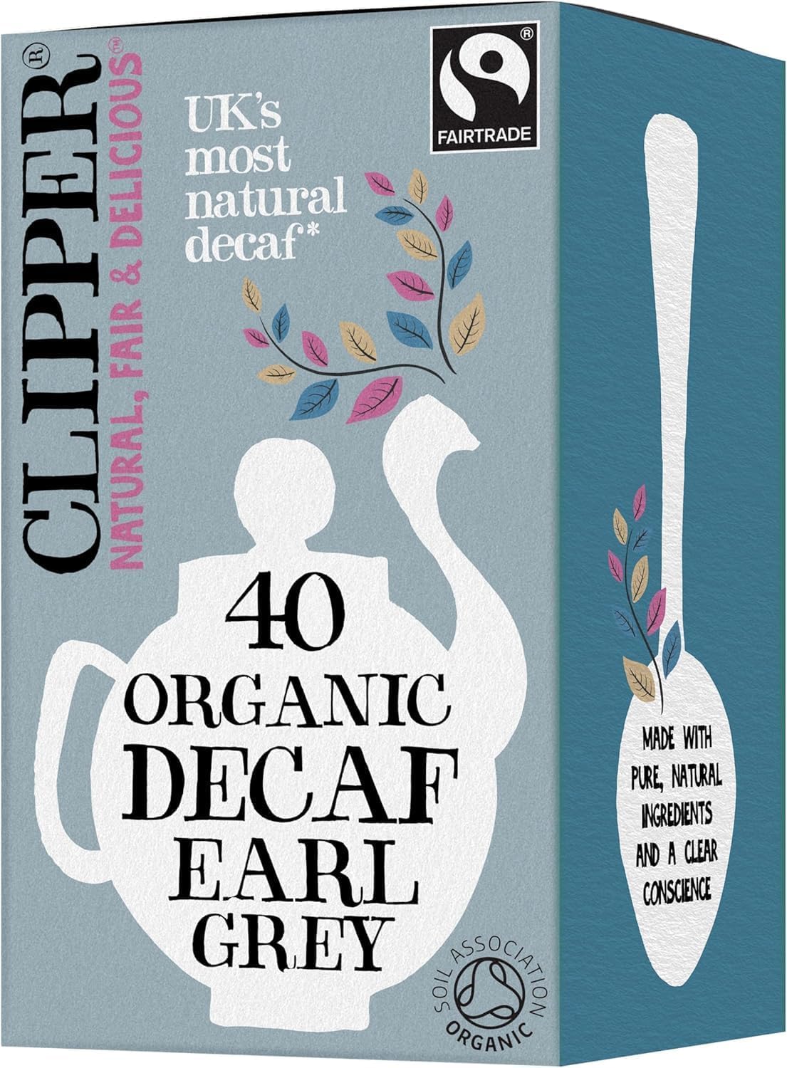 Clipper Fairtrade Organic Decaf Earl Grey Tea Bags | 40 Count (Pack of 1)