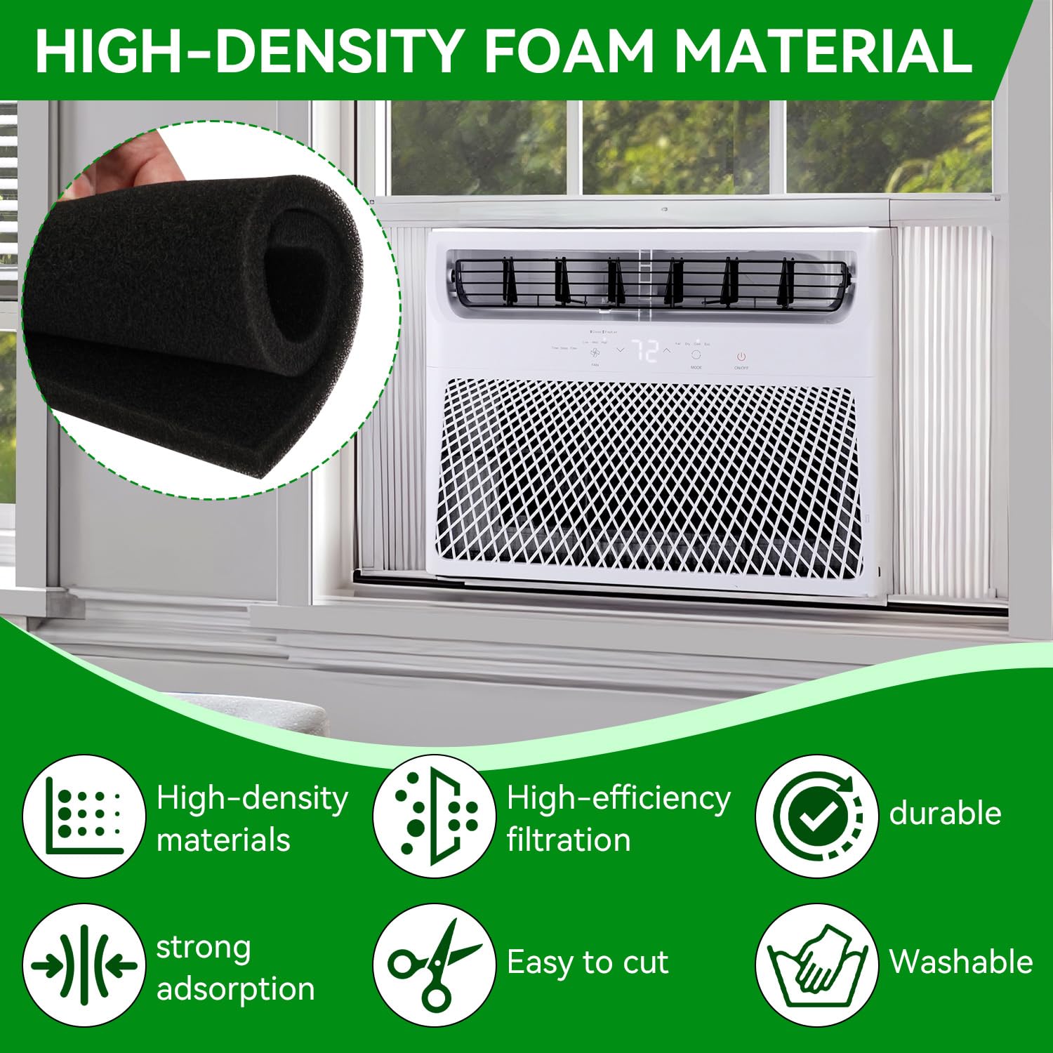 Filtermatte Luftfiltermatte Teichfilter Schwämme 30cm*21cm*5mm Universell zum Zuschneiden Luftfiltereinsatz für Scooter Motorrad Rasenmäher Luftreiniger Motorhacke Aquarien(30cm*21cm*5mm) - 5