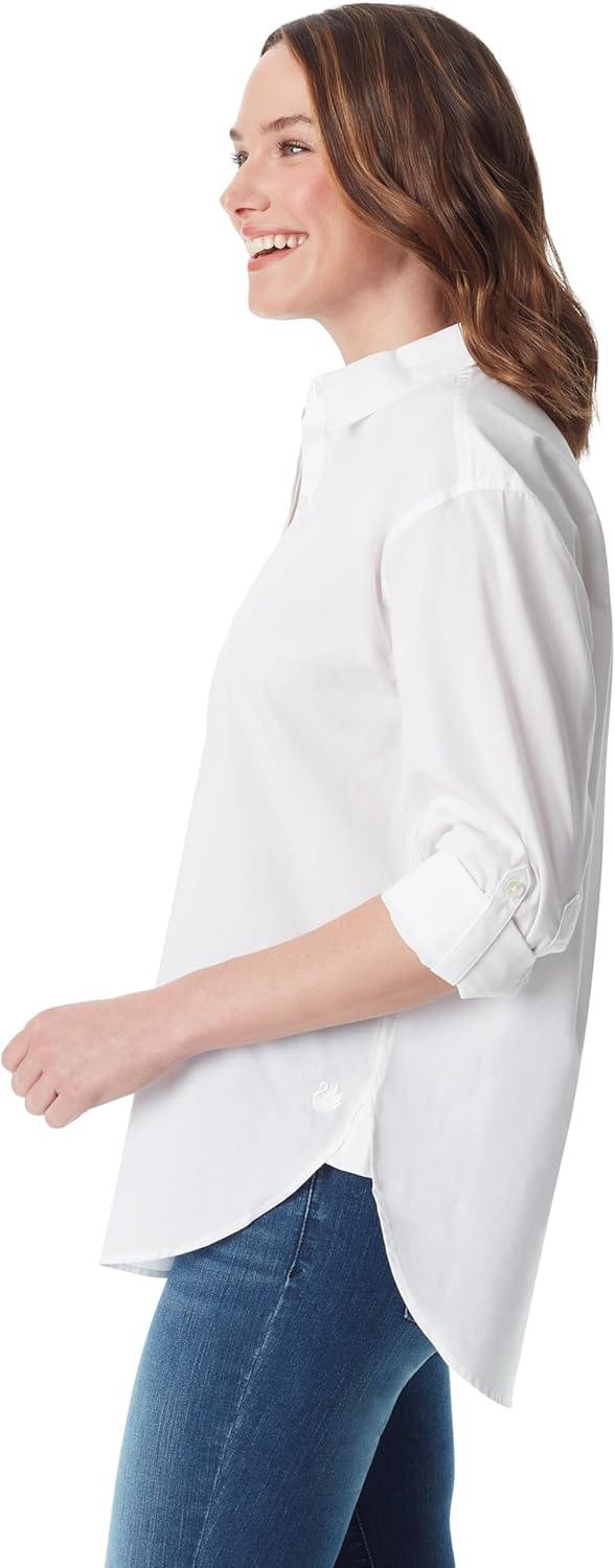 Gloria Vanderbilt Womens Amanda Oversized Button Down Shirt with Roll-tab Sleeves - Image 3