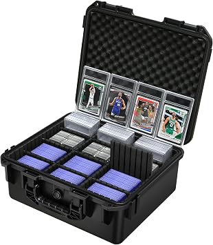 Graded Card Case Storage Box - PSA Slab Card Box for Graded Sports & Baseball Card with 9 Dividers - Trading Card Storage Holder for PSA | CSG | BGS & Toploaders - Home & Show Display for Safe Storage