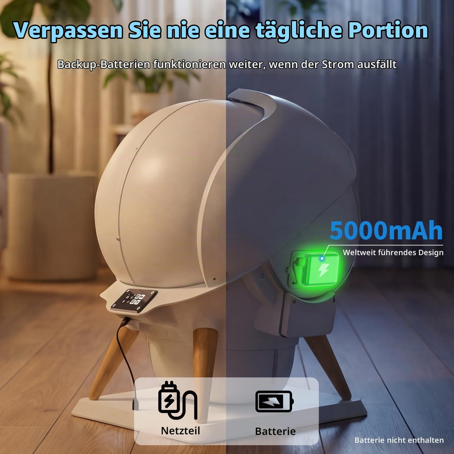 Selbstreinigende Katzentoilette IPX5 Wasserdicht, Elektrisches Katzenklo | 63L Automatische Katzentoilette für Katzen Offenes Design, App-Steuerung/Sensorschutz/Geruchskontrolle, Mehrere Katzen 3-15kg