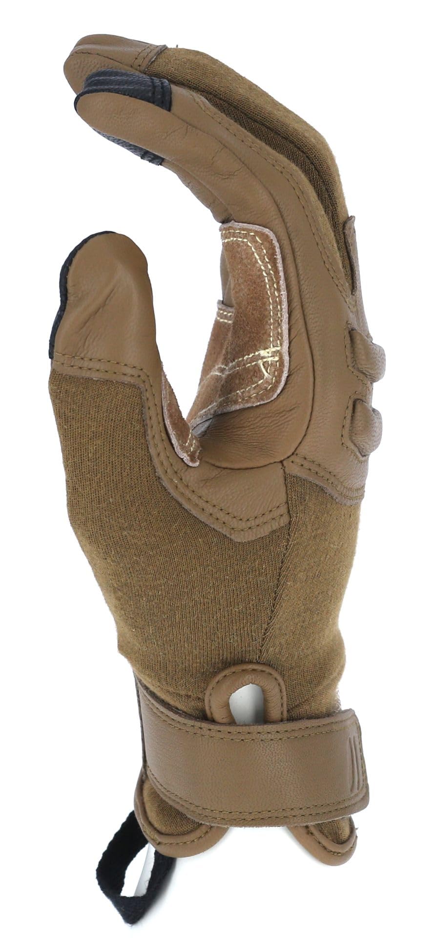 Outdoor Research Ironsight II FR rękawice taktyczne, zmniejszające palność, Nomex i kevlar, skórzana powierzchnia dłoni, palce do ekranu dotykowego, Coyote, L